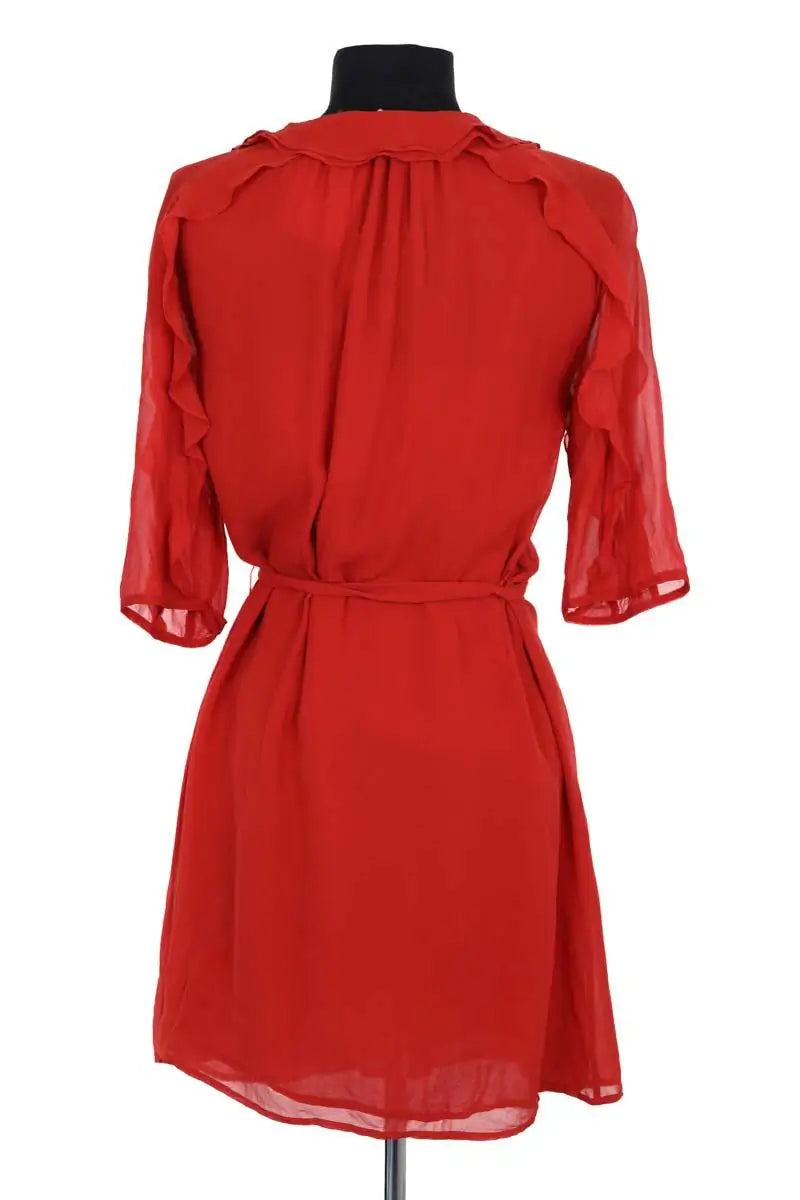 Robe Sézane Rouge en Soie