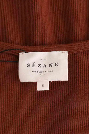Top Sézane Marron en Coton