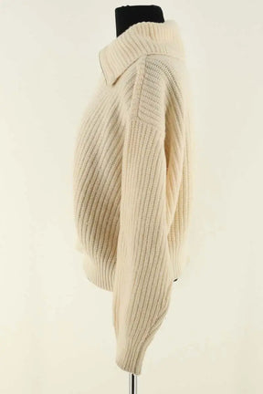 Pull Sandro Ecru en Laine