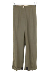 Pantalon droit Momoni Kaki en Viscose, taille XS - Seconde Main