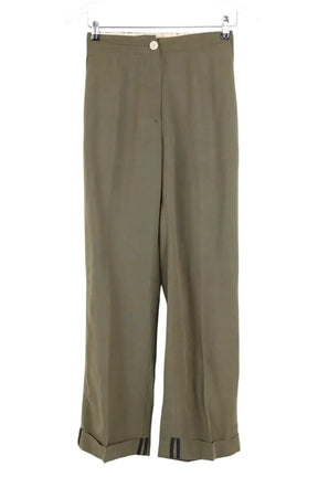 Pantalon droit Momoni Kaki en Viscose, taille XS - Seconde Main
