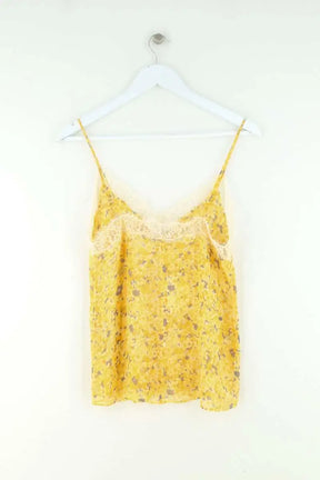Top sans manche The Kooples Jaune en Soie