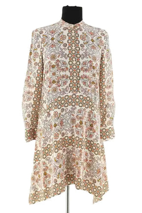 Robe Tory Burch Ecru en Soie, taille XS - Seconde Main