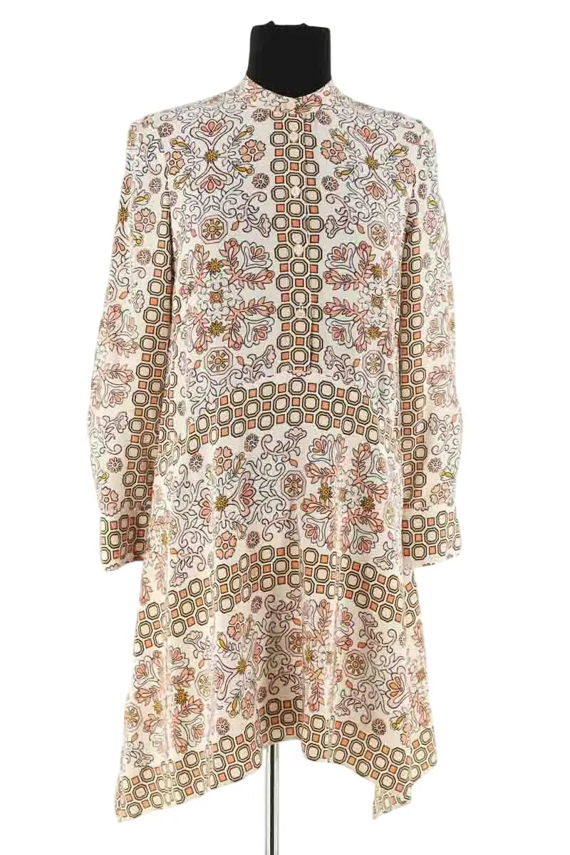 Robe Tory Burch Ecru en Soie, taille XS - Seconde Main