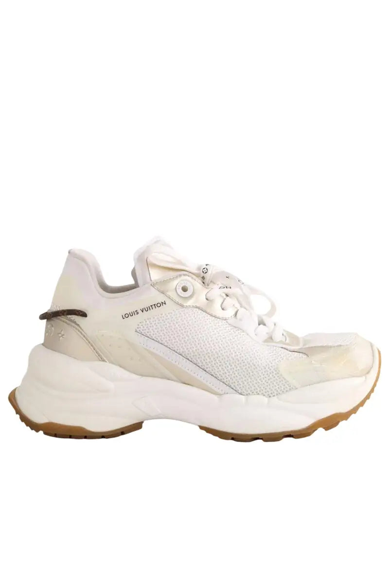 Baskets Louis Vuitton Run 55 Blanc en Cuir, taille 39 - Seconde Main