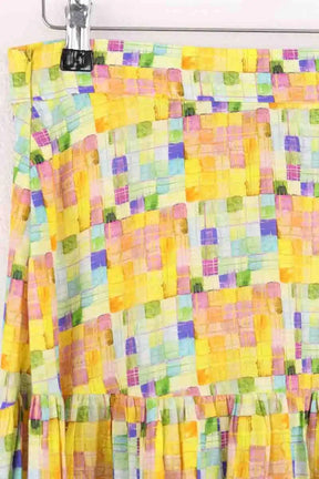 Jupe Soi Jaune en Coton