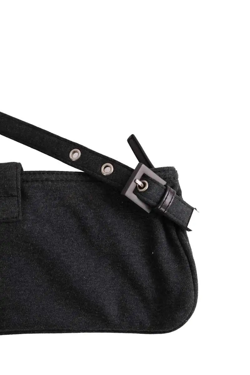 Sac à bandoulière Fendi Baguette Anthracite en Coton