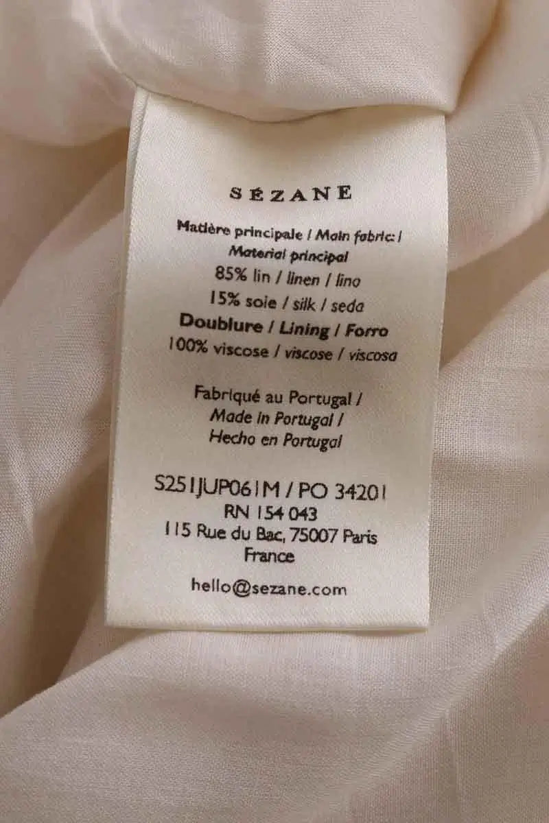 Jupe Sézane Beige en Lin