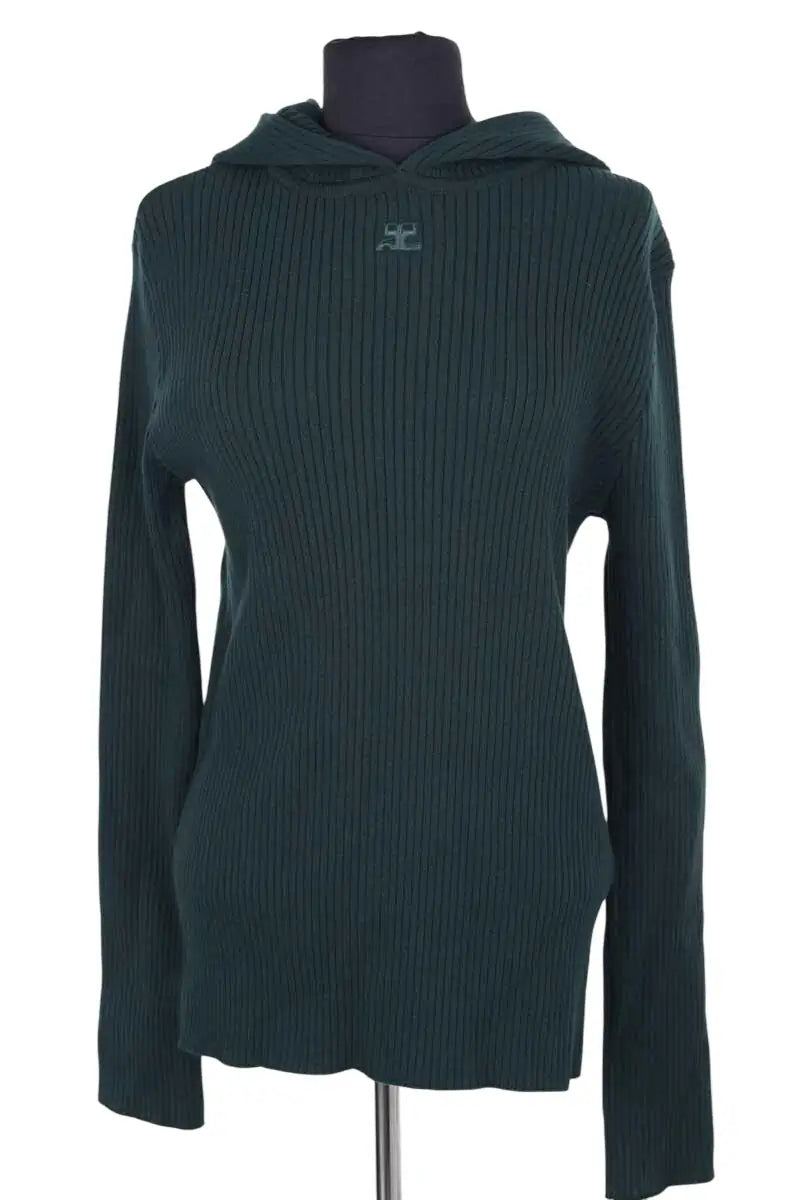 Pull Courrèges Vert en Viscose, taille S - Seconde Main