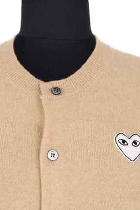 Cardigan Comme Des Garçons Beige en Laine