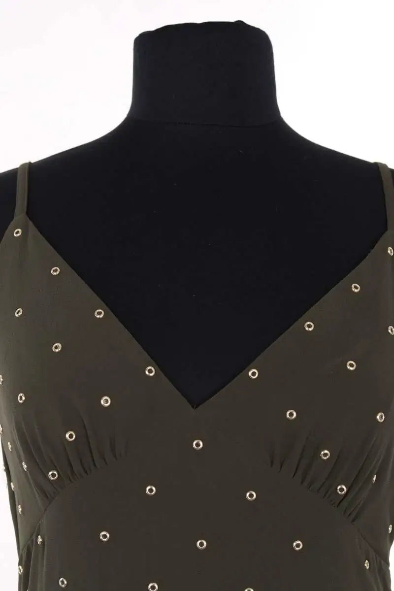 Robe Michael Kors Kaki en Synthétique