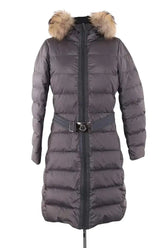 Doudoune Moncler Anthracite en Synthétique, taille XXS - Seconde Main