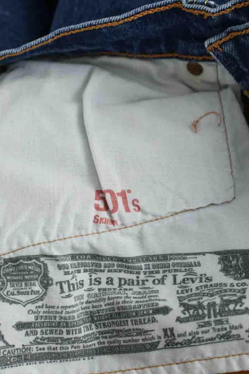 Jean droit Levi's 501 Bleu