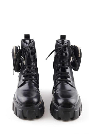Bottes à lacets Prada Monolith Noir