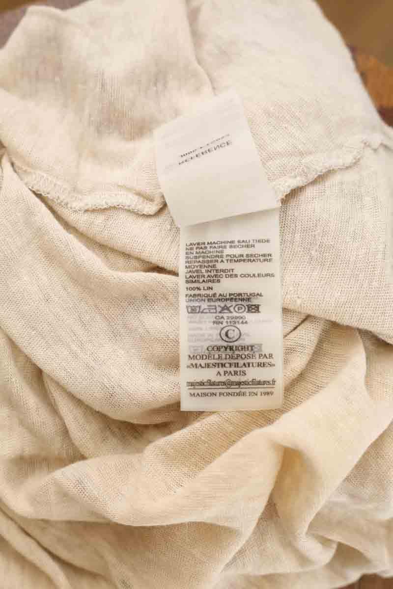 T-shirts Majestic Filatures  Beige