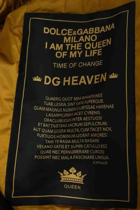 Blouson Dolce & Gabbana Je suis la reine de mon gilet de sauvetage Noir en Polyester
