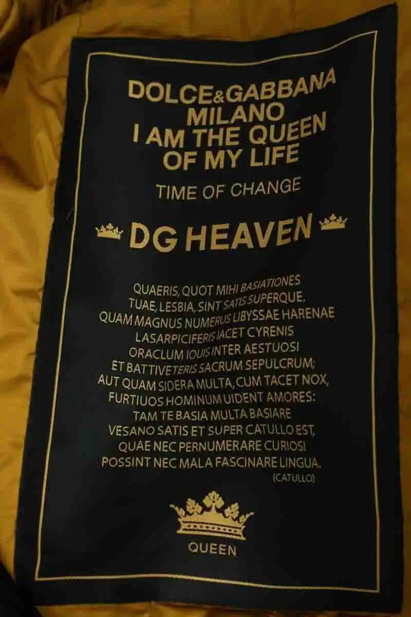 Blouson Dolce & Gabbana Je suis la reine de mon gilet de sauvetage Noir en Polyester