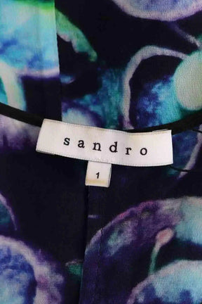 Top sans manche Sandro Multicolore en Soie