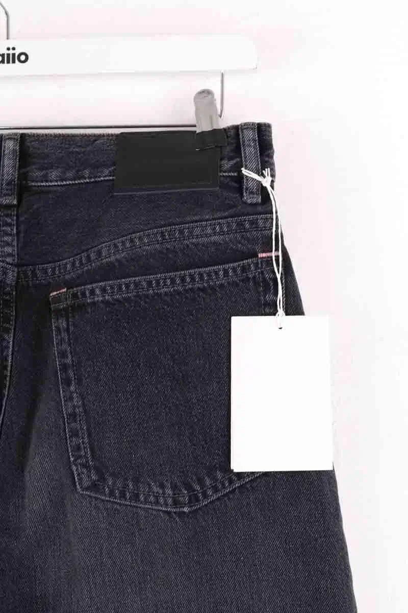 Jean droit Acne Studios Anthracite en Coton