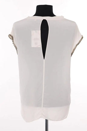 Blouse Sandro Ecru en Synthétique