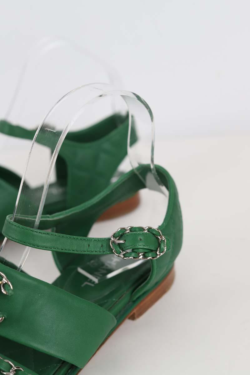 Sandales Chanel  Vert