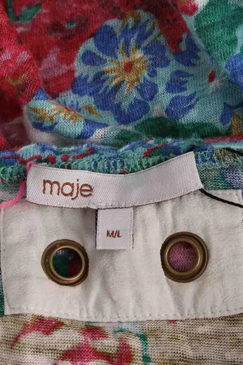 Top sans manche Maje Multicolore en Lin