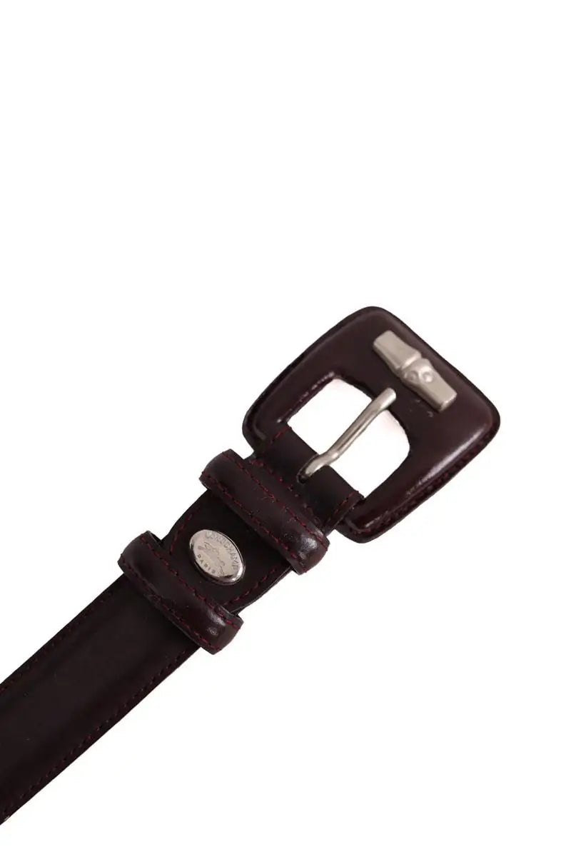 Ceinture en cuir Longchamp Bordeaux en Cuir