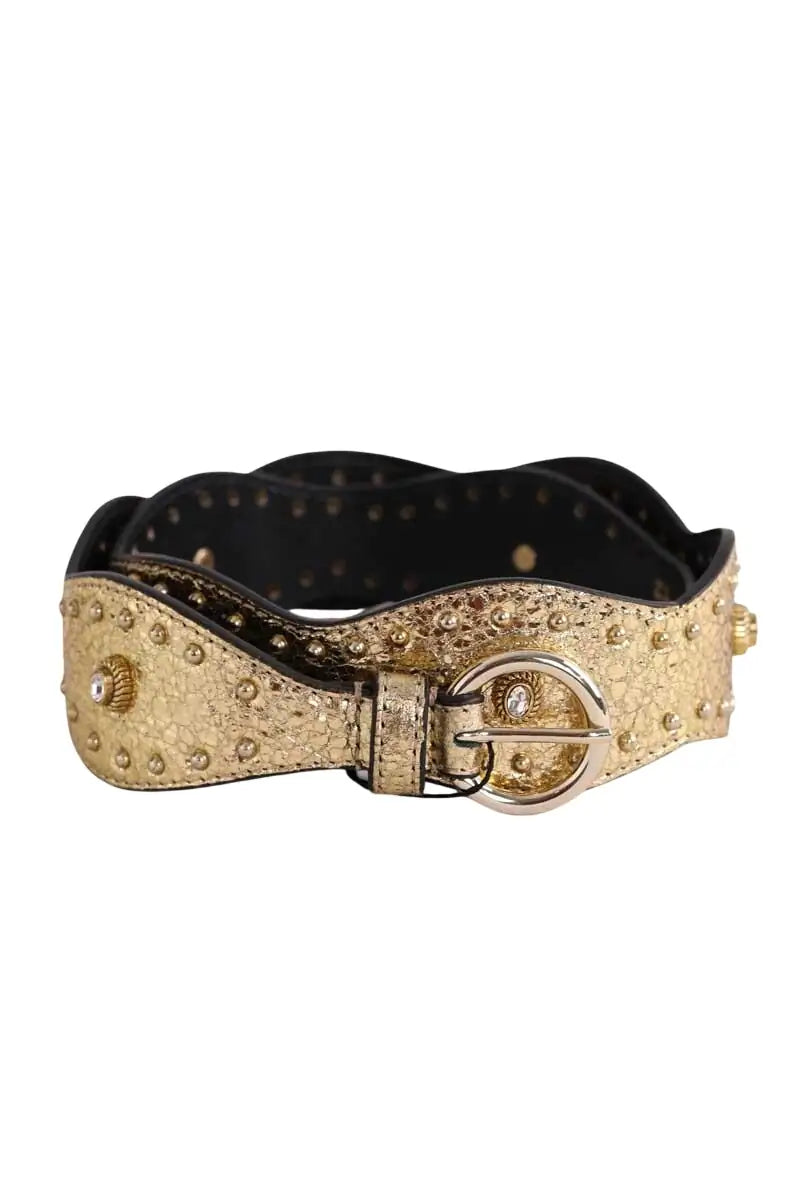 Ceinture en cuir Sandro Doré en Cuir, taille M - Seconde Main