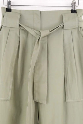 Pantalon Carot Sandro Vert en Coton