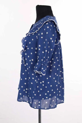 Blouse Sézane Bleu en Coton