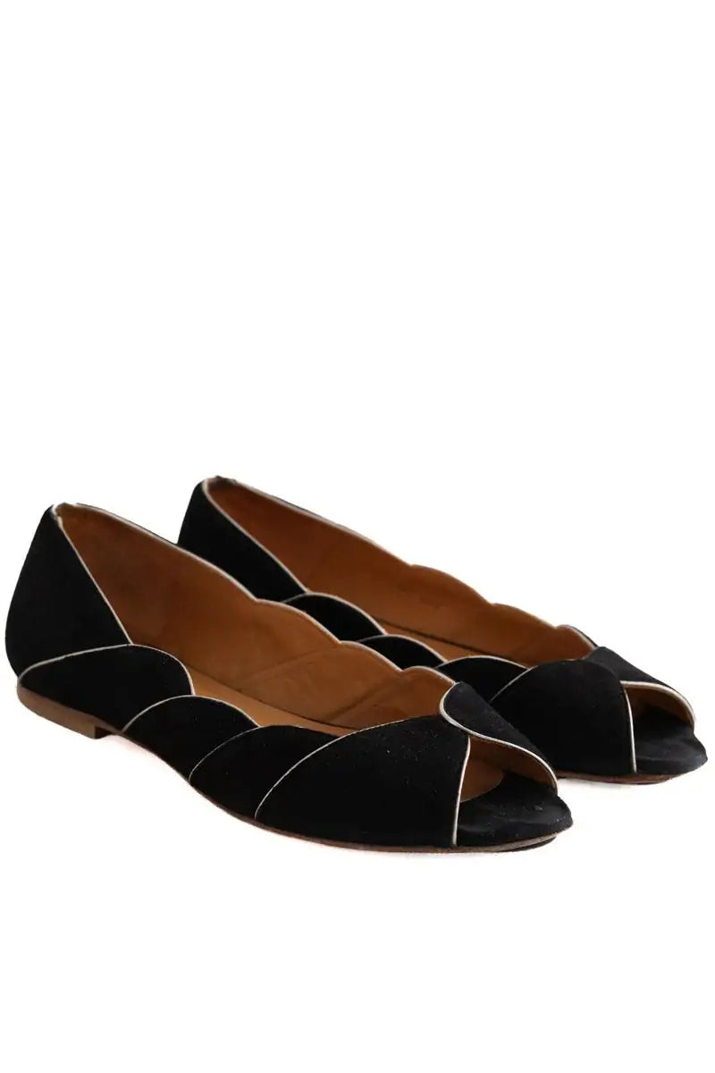 Ballerines Sézane Noir en Daim