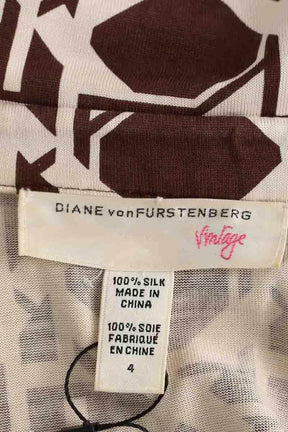 Cache-coeur Diane Von Furstenberg Marron en Soie