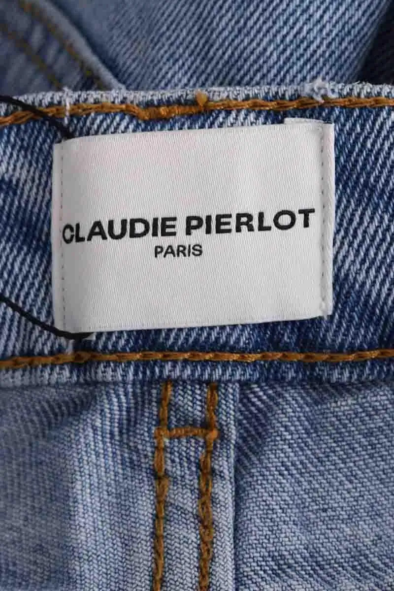 Jean large Claudie Pierlot Bleu en Coton