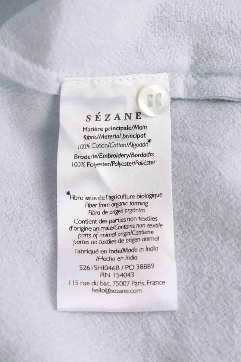 Chemise Sézane Bleu en Synthétique