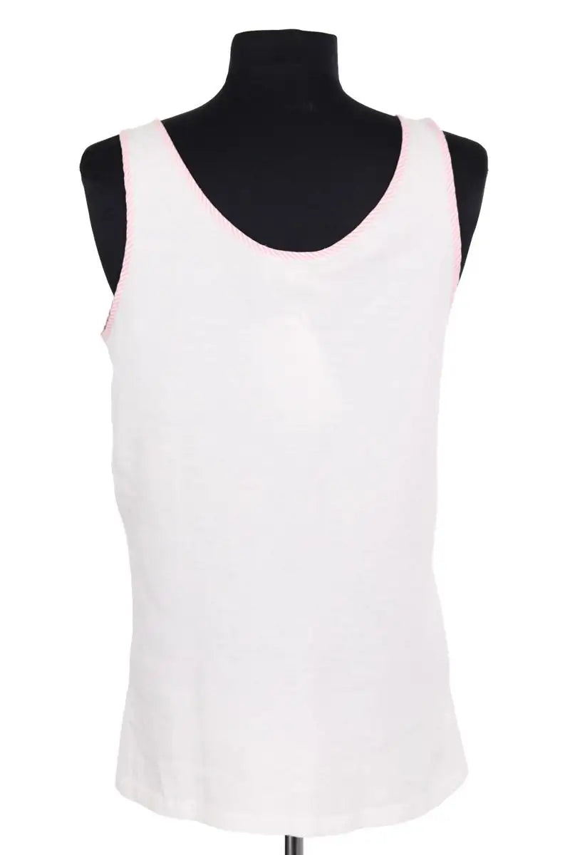 Top sans manche Lacoste Blanc en Coton