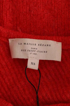 Cardigan Sézane Rouge en Laine