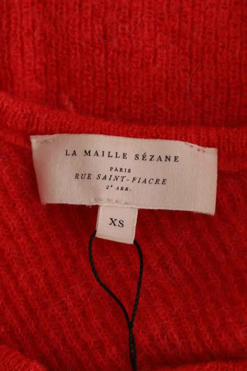 Cardigan Sézane Rouge en Laine