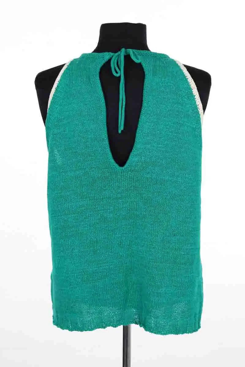 Top sans manche Hush Vert en Coton
