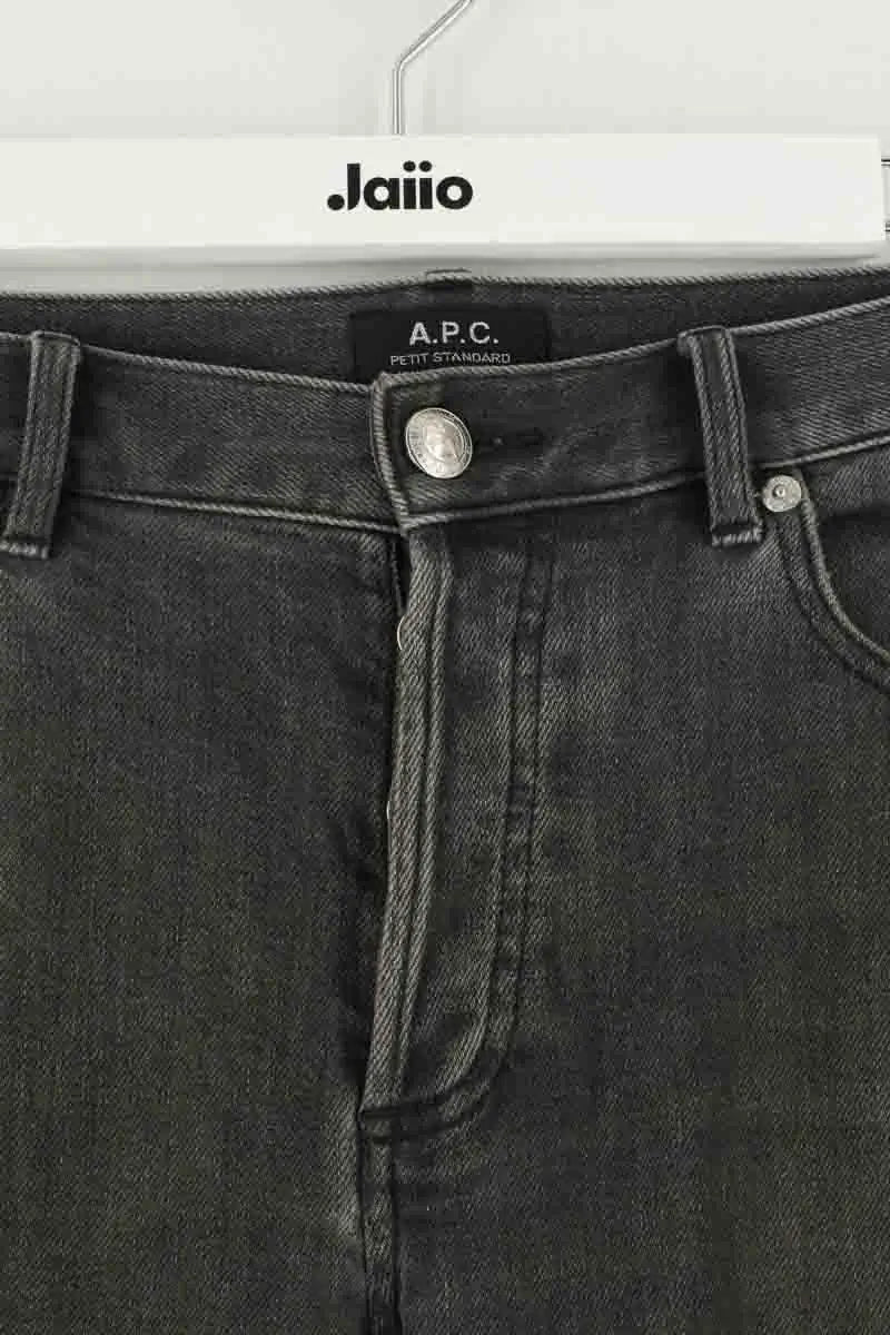 Jean droit APC Gris en Coton