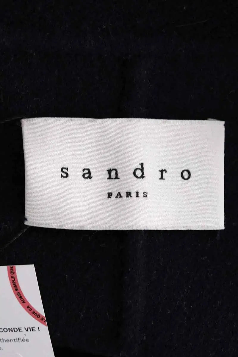 Manteau Sandro Marine en Laine