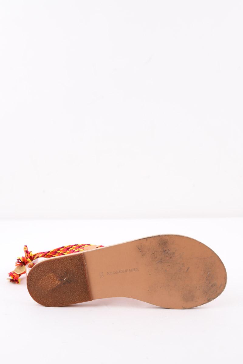 Sandales Handmade In Greece  Rouge
