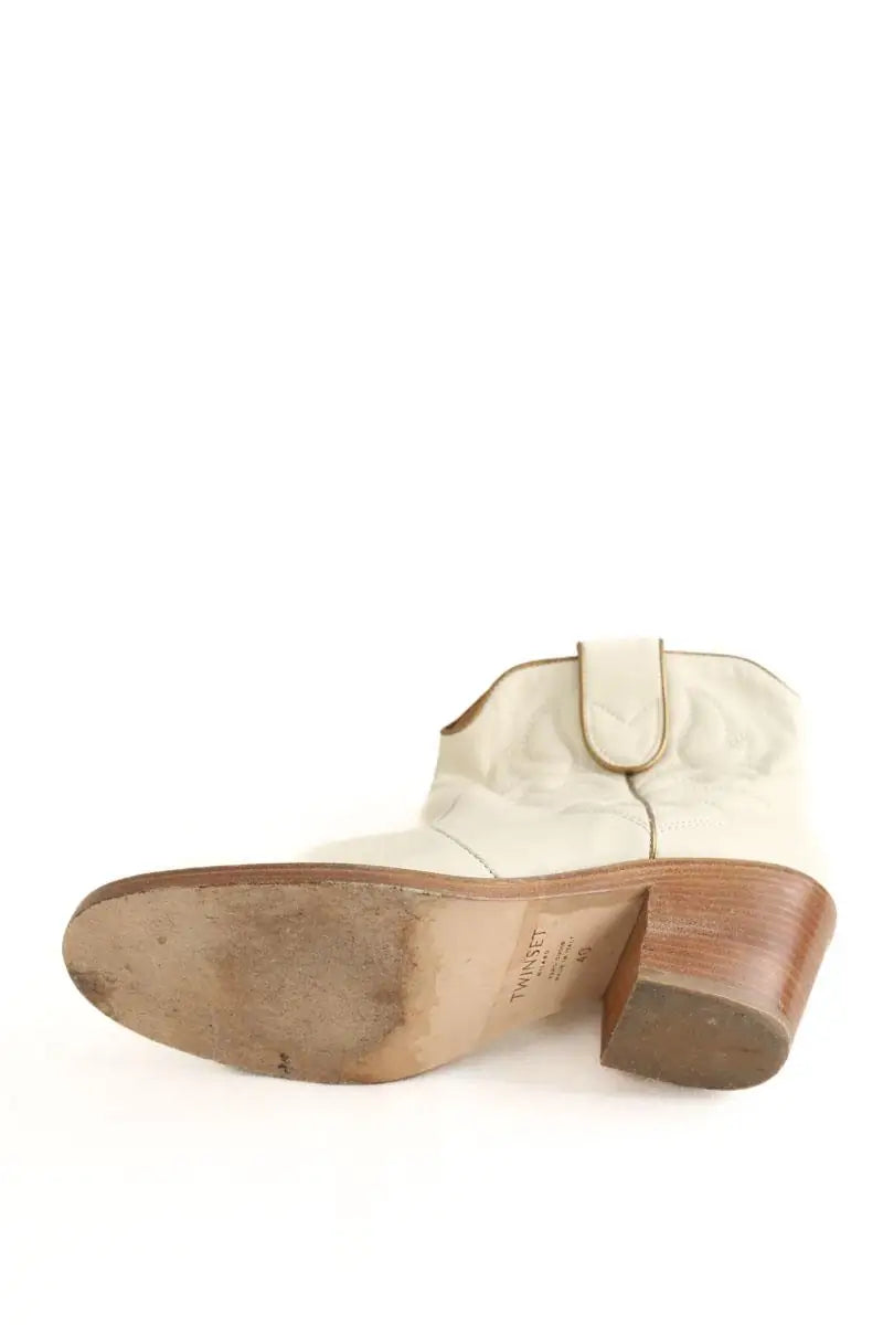Boots western Twinset  Blanc