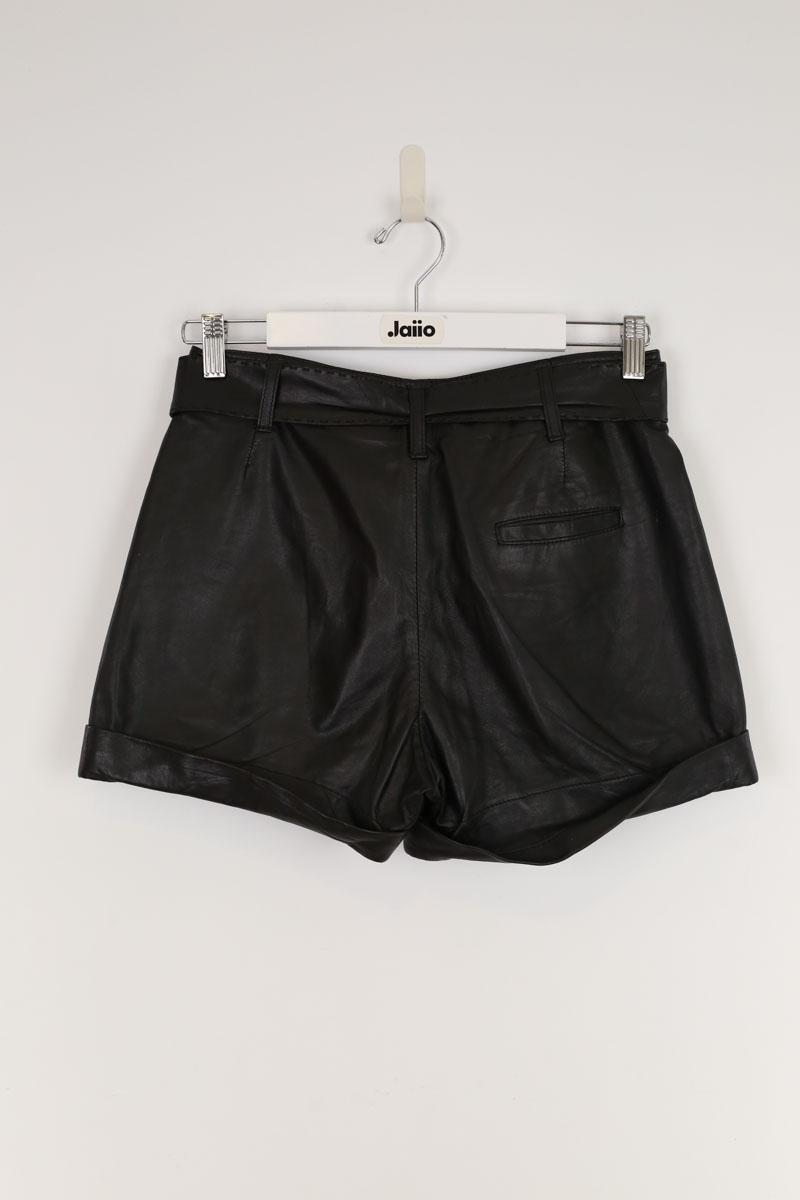 Short cuir shops maje