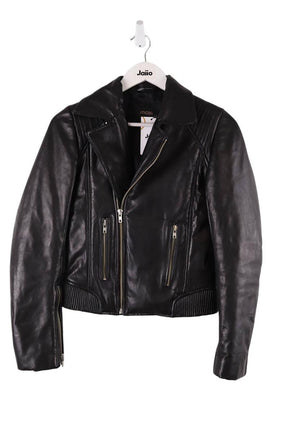 Veste en cuir Maje  Noir