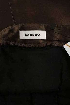 Mini jupe Sandro Marron en Synthétique
