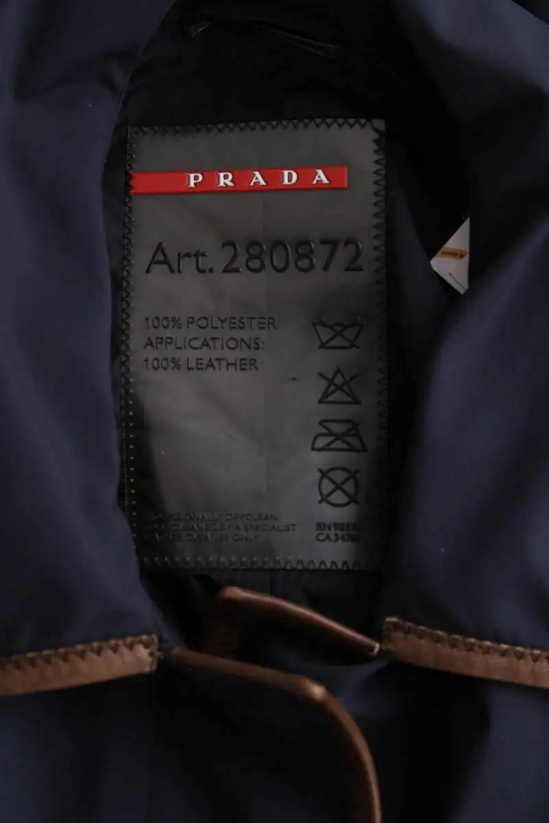 Parka Prada Bleu en Synthétique