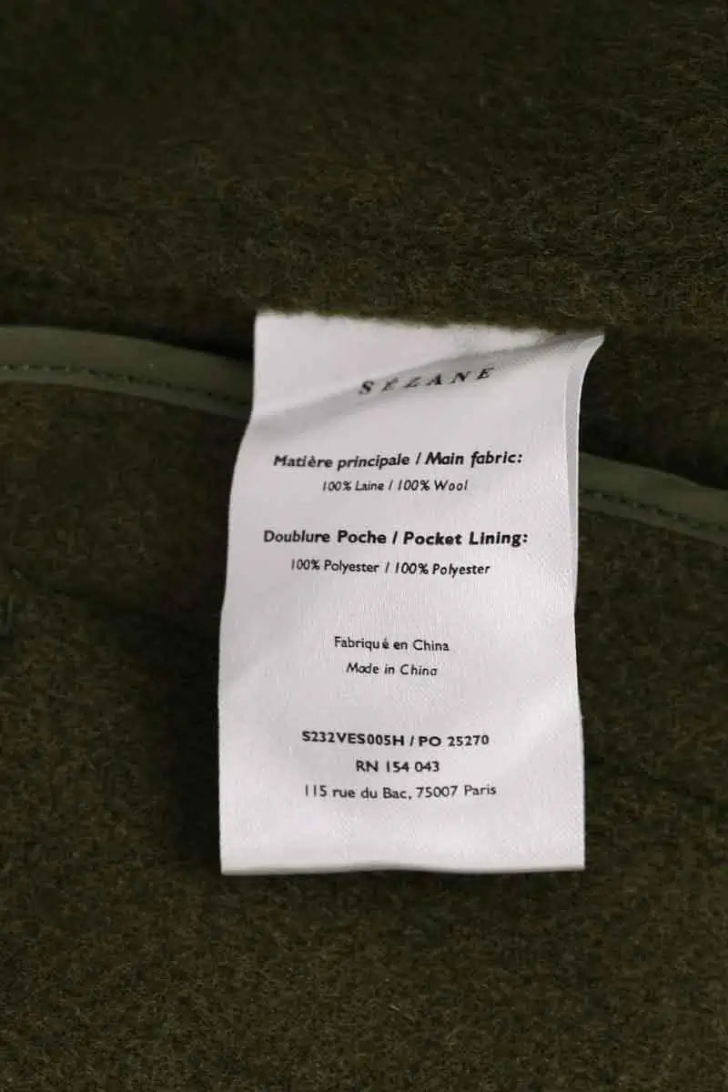 Veste Sézane Vert en Synthétique