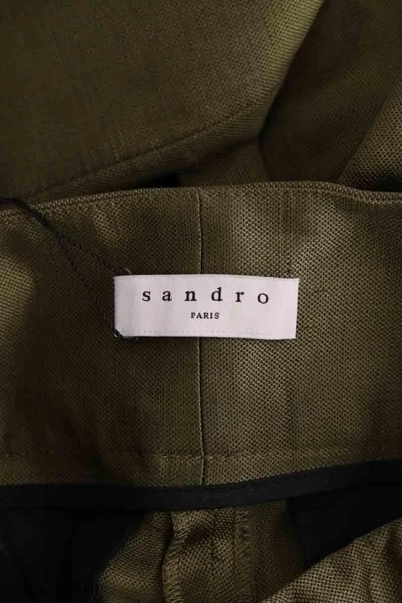 Pantalon large Sandro Kaki en Viscose