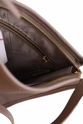 Sac à bandoulière Longchamp Le Foulonné S Gris en Cuir