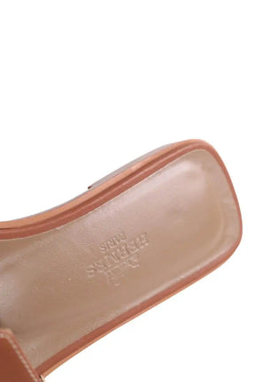 Sandales Oran Hermès ORAN Marron en Cuir